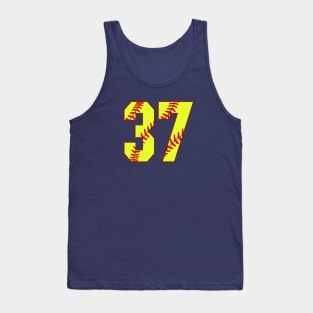 Fastpitch Softball Number 37 #37 Softball Shirt Jersey Uniform Favorite Player Biggest Fan Tank Top